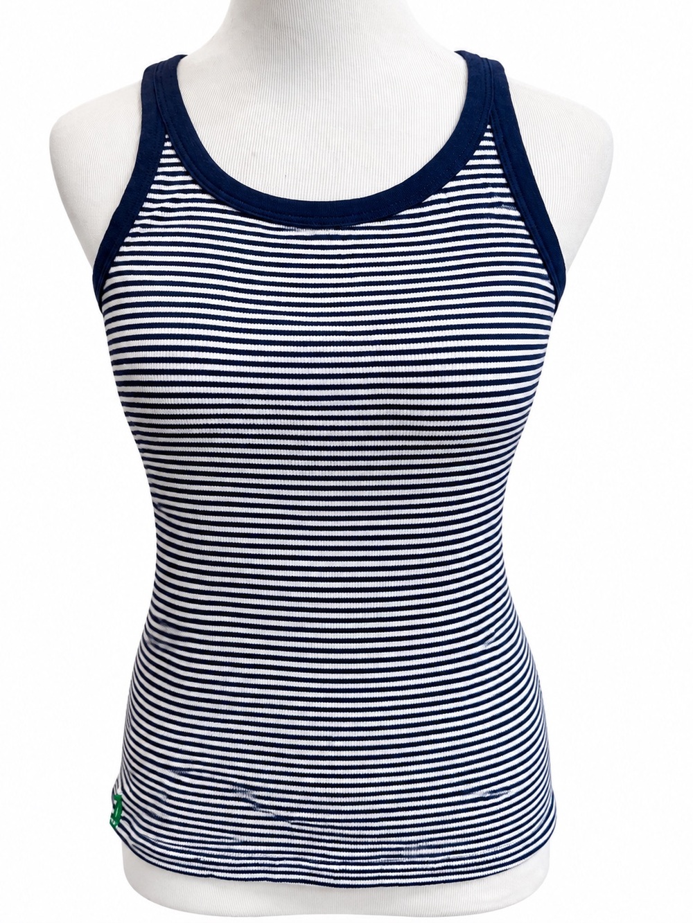 Ralph Lauren Navy and White Stripped Tank Top Large